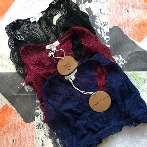 Honey Punch 3 Lace Bralettes